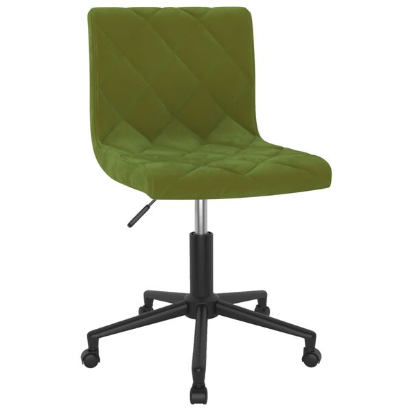 vidaXL Chaises pivotantes &agrave; manger lot de 2 vert clair velours