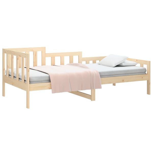 vidaXL Lit de jour sans matelas 90x200 cm bois de pin massif