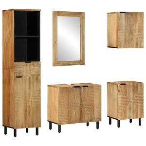 vidaXL Ensemble de meubles de salle de bain 5 pcs marron