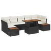vidaXL Ensemble de canap&eacute; de jardin 8 pc Noir Poly rotin