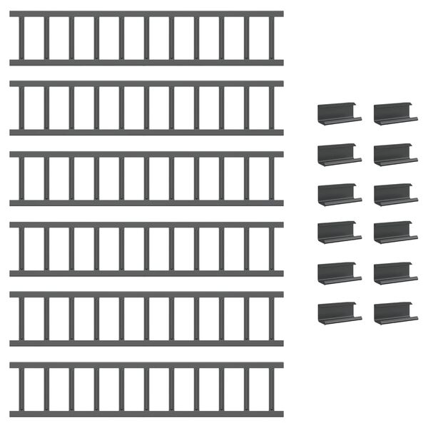 vidaXL Protection de neige pour toit Anthracite 600 x 2,5 x 20 cm