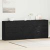 vidaXL Buffet 3 pcs Ch&ecirc;ne noir 181 x 30 x 70 cm Bois d'ing&eacute;nierie