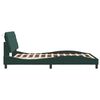 vidaXL Cadre de lit sans matelas vert fonc&eacute; 140x190 cm velours