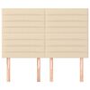 vidaXL T&ecirc;te de lit Cr&egrave;me 144x5x118/128 cm Tissu