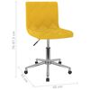 vidaXL Chaises &agrave; manger pivotantes lot de 2 jaune moutarde velours