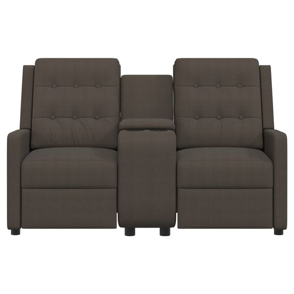 vidaXL Fauteuil de massage inclinable et porte-gobelet 2 places marron