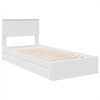 vidaXL Lit de Rangement Blanc 75 x 190 cm Bois d'ing&eacute;nierie