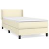 vidaXL Sommier &agrave; lattes de lit avec matelas Cr&egrave;me 100x200cm Similicuir