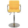 vidaXL Chaise de salle à manger Jaune Tissu