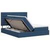 vidaXL Lit de Rangement avec t&ecirc;te de lit Bleu 180 x 200 cm Tissu