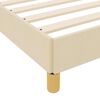 vidaXL Lit &agrave; ressorts avec matelas Cr&egrave;me 120 x 200 cm tissu