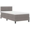 vidaXL Lit &agrave; ressorts avec matelas Taupe 100 x 200 cm tissu