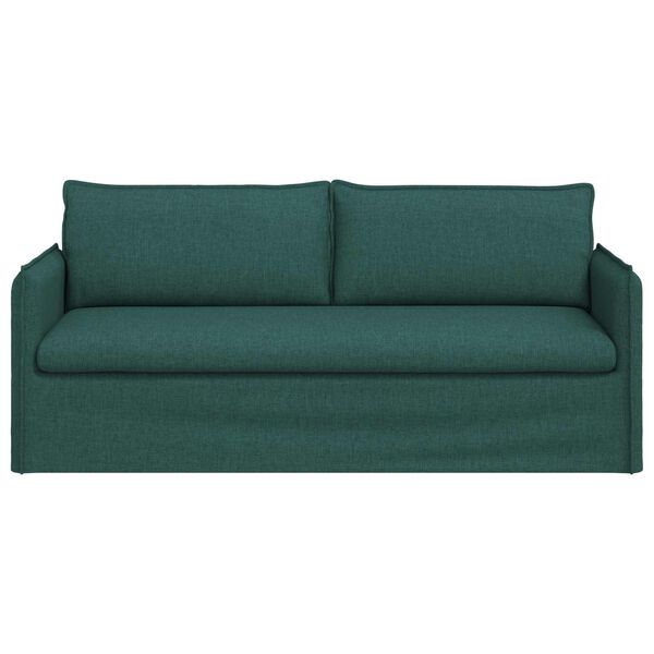 vidaXL Canap&eacute; Vert fonc&eacute; 196 x 82 x 85 cm tissu