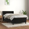 vidaXL Sommier &agrave; lattes de lit avec matelas Noir 100x200 cm Velours
