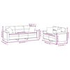 vidaXL Ensemble de canap&eacute;s 2 pcs avec coussins Beige Tissu microfibre
