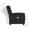 vidaXL Fauteuil de massage Noir Tissu microfibre