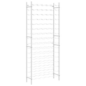 vidaXL Casier &agrave; bouteilles pour 96 bouteilles Blanc M&eacute;tal