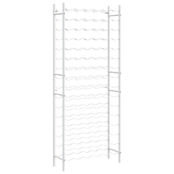 vidaXL Casier &agrave; bouteilles pour 96 bouteilles Blanc M&eacute;tal