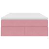 vidaXL Lit avec rangement et matelas Rose 120 x 200 cm Velours