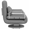 vidaXL Fauteuil pivotant et canapé-lit Gris clair Tissu