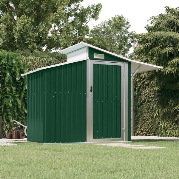 vidaXL Abri de Jardin Vert 270x130x208,5 cm Acier Galvanis&eacute;
