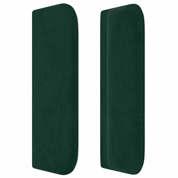 vidaXL T&ecirc;te de lit avec oreilles Vert fonc&eacute; 93x16x78/88 cm Velours
