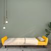 vidaXL Canap&eacute;-lit &agrave; 2 places Jaune Velours