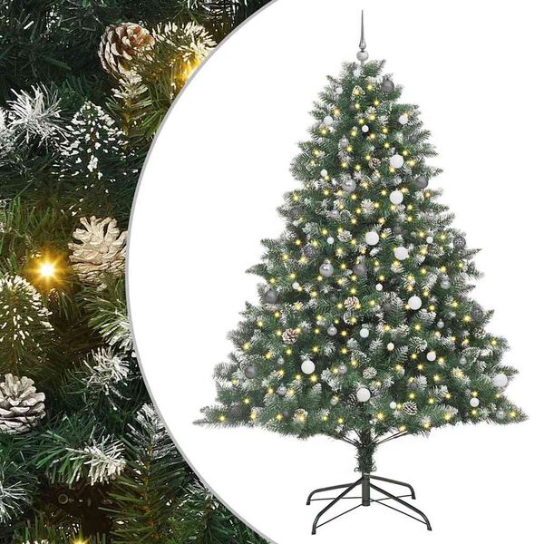 vidaXL Sapin de No&euml;l artificiel Vert 240 cm PVC, plastique et acier