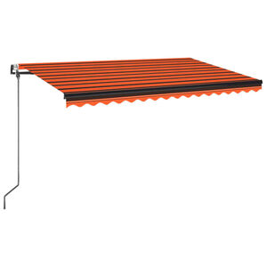 vidaXL Auvent r&eacute;tractable automatique 450x350 cm Orange et marron