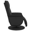 vidaXL Fauteuil inclinable avec repose-pieds noir similicuir