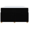 vidaXL Cadre de lit avec matelas Noir 120 x 190 cm tissu