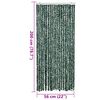 vidaXL Rideau anti-mouches vert et blanc 90x200 cm chenille