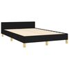 vidaXL Cadre de lit sans matelas noir 120x190 cm tissu