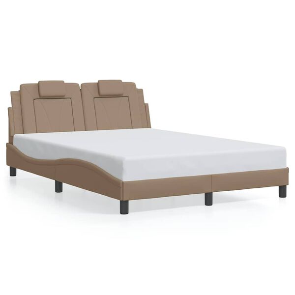 VidaXL Cadre de lit Viana sans matelas cappuccino 140x200 cm similicuir