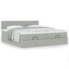 vidaXL Cadre de lit ottoman avec matelas gris clair 200x200 cm velours