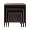 vidaXL Tables gigognes 3 pcs marron résine tressée