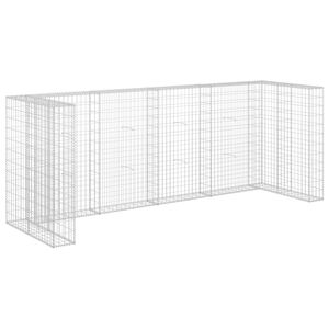 vidaXL Mur en gabion pour poubelles Acier galvanis&eacute; 320x100x120 cm
