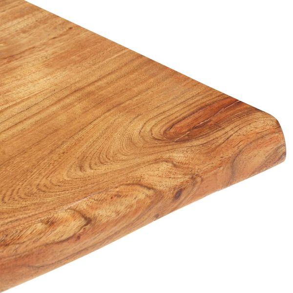 vidaXL Table basse avec bord naturel 60x60x40 cm Bois d'acacia massif