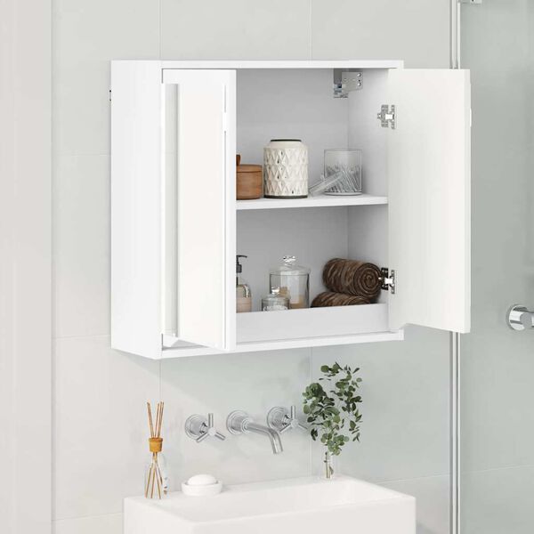 vidaXL Armoire Miroir de Salle de Bain Blanc 60 x 20 x 60 cm