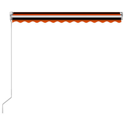 vidaXL Auvent manuel rétractable 350x250 cm Orange et marron
