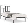 vidaXL Cadre de lit sans matelas gris 90x200 cm bois de pin massif