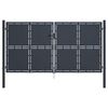 vidaXL Portail de jardin en acier 300 x 125 cm anthracite