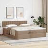 VidaXL Cadre de lit ottoman et matelas cappuccino 200x200cm similicuir