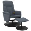 vidaXL Fauteuil de massage inclinable repose-pied gris fonc&eacute; velours