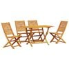 vidaXL Ensemble de salle &agrave; manger pour jardin 5 pcs Marron