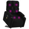 vidaXL Fauteuil inclinable de massage &eacute;lectrique Noir Tissu