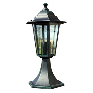 vidaXL Lampe de jardin Vert fonc&eacute;/Noir Aluminium