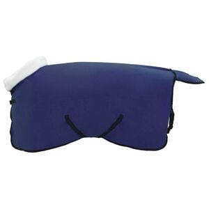 vidaXL Couverture &Eacute;quine Bleu marine 75 cm Fleece polaire