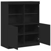 vidaXL Buffet noir 81x37x100 cm bois d'ing&eacute;nierie