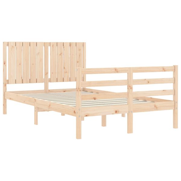 vidaXL Cadre de lit sans matelas 120x200 cm bois massif